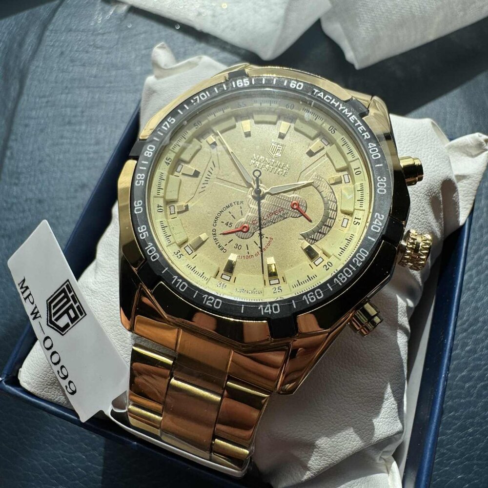 Invicta X Montres Prestige Men's Gold/Black Watch 46mm MPW-0099 New!